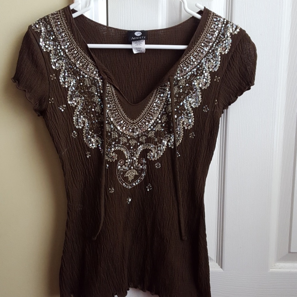 Anxiety Brown Top